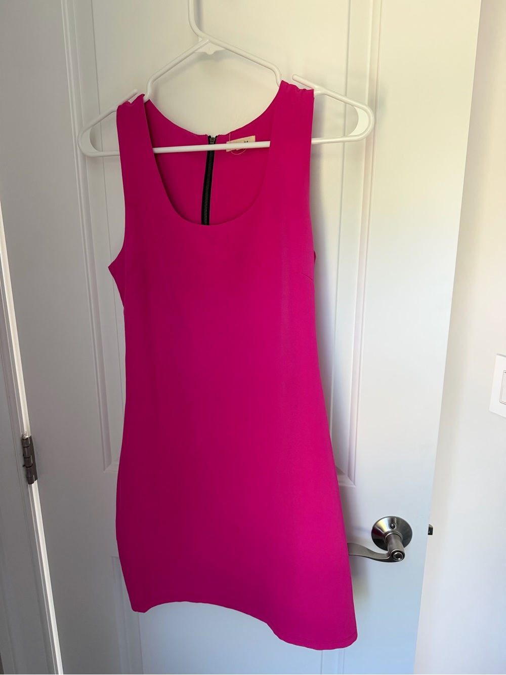 Just Me Hot Pink Sleeveless Shift Dress